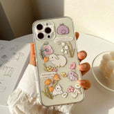 Funda para iPhone con diseño de conejo estilo cottagecore